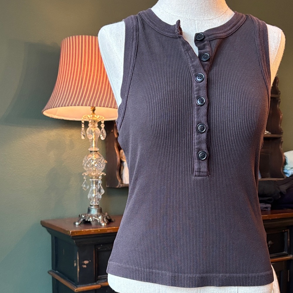 Citizens of Himanity brown ribbed tank